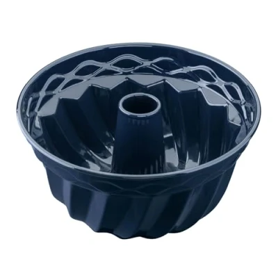 Abbildung von Dr. Oetker Guglhupf Backform Ø 24 cm Back Liebe Emaille Schnitt &amp; kratzfeste Gugelhupf Form mit 24er Gugelhupfform in Dunkelblau