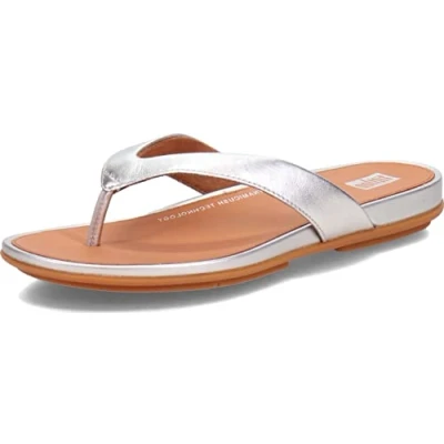 Abbildung von Fitflop Damen Gracie Flache Sandale, Silber, 41 EU