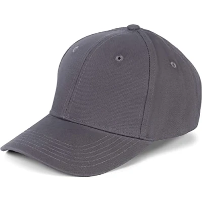 Abbildung von styleBREAKER Unisex Baseball Cap mit gebürsteter Oberfläche, 6 Panel Einfarbig, Basecap Klettverschluss verstellbar 04023018, Farbe:Dunkelgrau