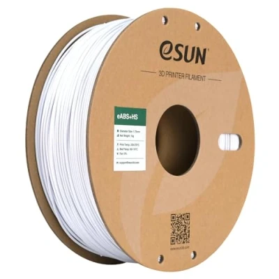 Abbildung von eSUN ABS+ Filament 1.75mm, ABS+HS Hochgeschwindigkeits 3D Drucker Schnelligkeit ABS Plus, Maßgenauigkeit +/ 0.03mm, 1KG Spule (2.2 LBS) für High Speed Drucker,Kühles Weiß