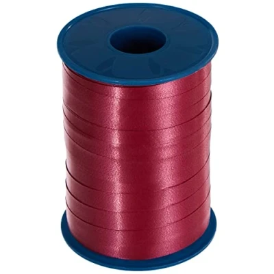 Abbildung von C.E. PATTBERG Geschenkband Bordeaux, 250 Meter Ringelband 10 mm zum Basteln, Dekorieren &amp; Verpacken von Geschenken zu jedem Anlass