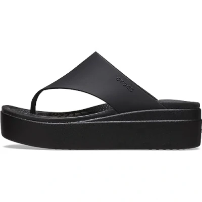 Abbildung von Crocs Brooklyn Zehentrenner, Damen, Größe: 41, Black Schuhe