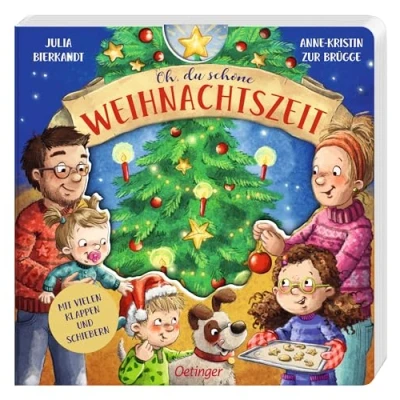Abbildung von Oh, du schöne Weihnachtszeit: Stimmungsvolles Pappbilderbuch für Kinder ab 18 Monaten mit beliebten Weihnachtsbräuchen sowie stabilen Klappen und Schiebeelementen