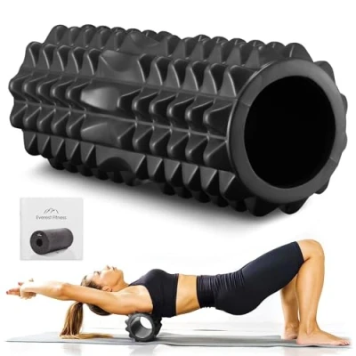 Abbildung von Everest Fitness Rouleau en mousse avec pointes et rainure, 33 cm