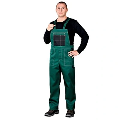 Abbildung von REIS MMSNB_54 Multi Master Schutzlatzhose Latzhose Herren, Arbeitslatzhosen Männer Grün Schwarz 54 Größe