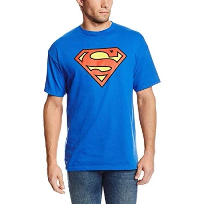 Abbildung von DC Comics Herren T Shirt Superman Classic Logo Blau X Groß