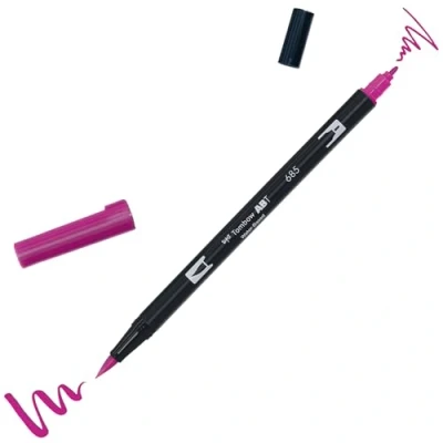Abbildung von Tombow AB T685 Fasermaler ABT Dual Brush Pen mit zwei Spitzen, deep magenta
