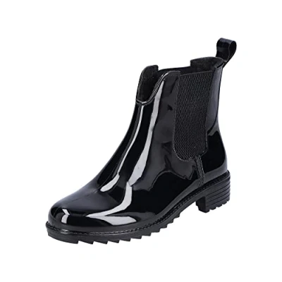 Abbildung von Rieker Damen Chelsea Boots P8280, Frauen Stiefeletten,Schlupfstiefel,flach,Boots,Stiefel,Booties,halbstiefel,Kurzstiefel,schwarz (04),36 EU / 3.5 UK