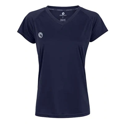 Abbildung von STARK SOUL Damen Sport Shirt Fitness T vital, Kurzarm Funktionsshirt, Atmungsaktiv Schnelltrocknendes Trainingsshirt Marineblau M