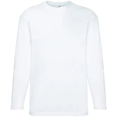 Abbildung von Fruit of the Loom Valueweight Langarm T Shirt für Herren, weiß, 5XL