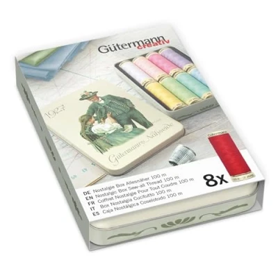 Abbildung von Gütermann creativ 640951 Nähfaden Set, Polyester, pastell, 8 Spulen