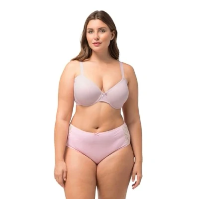 Abbildung von Ulla Popken Decorative EDGE BACK Closure Bügel BH, Damen, Größe: 105C, Baby pink