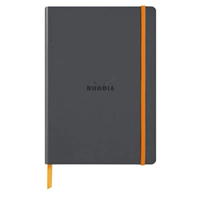 Abbildung von Rhodia 117479C Notizbuch Rhodiarama mit Softcover, DIN A5, 80 Blatt elfenbein 90 g dot, 1 Stück, Titanium