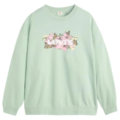 Abbildung von Levi&#039;s Plus Everyday CREW Sweatshirt, Damen, Größe: 46/48, Fill silt green