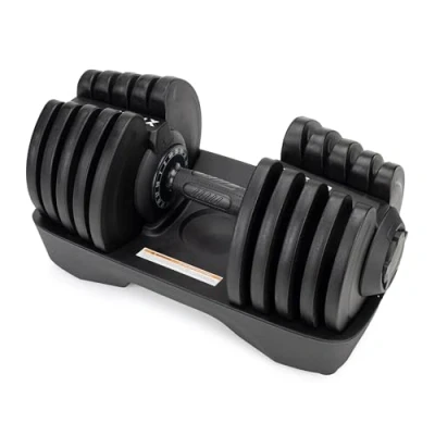 Abbildung von TREXO Verstellbare Hantel 40 kg Gewichtsregulierung mit Drehknopf Einstellbare aus Eisen für Fitnessübungen Adjustable Dumbbell Ergonomischem Rutschfestem Griff Farbe Schwarz