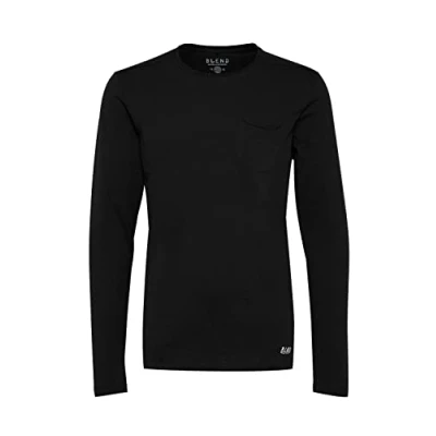 Abbildung von Blend Bhbhnicolai TEE L.S. Langarmshirt, Herren, Größe: Medium, Black