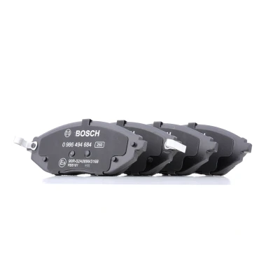 Abbildung von BOSCH 0 986 494 684 Bremsbelagsatz Low Metallic mit akustischer Verschleißwarnung Anti Quietsch Blech CHEVROLET: Spark