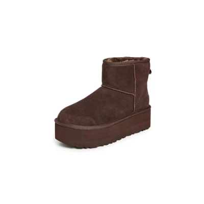 Abbildung von UGG Classic MINI Platform Plateaustiefelette, Damen, Größe: 39, Burnt cedar Schuhe