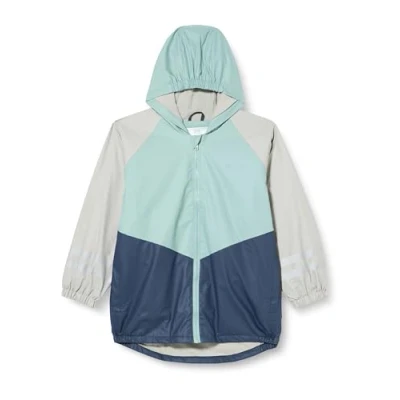 Abbildung von Playshoes Unisex Kinder Fleece futter Regenmantel Regenjacke Regenbekleidung, Grün/grau, 80 EU