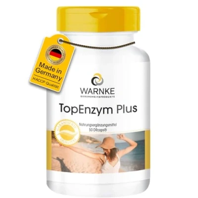 Abbildung von Enzym Komplex Bromelain, Trypsin, Chymotrypsin und Rutosid Topenzym Plus 50 Kapseln Warnke Vitalstoffe Deutsche Apothekenqualität