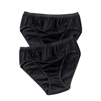 Abbildung von Ulla Popken Damen Jazz pants, 2er pack Panties, Schwarz, 46 48 EU