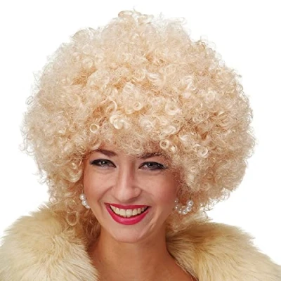 Abbildung von WIG ME UP PW0011 P02 Perücke Afroperücke Afro 70er Jahre Party Partyperücke Funk Funky Disco Foxy Hellblond