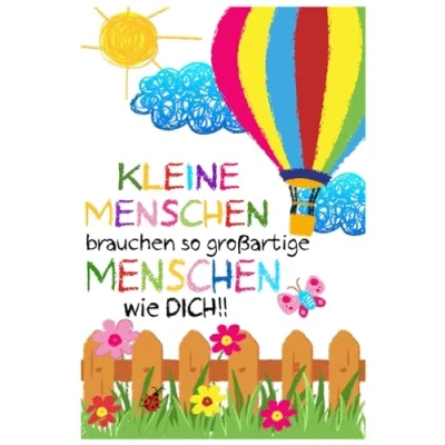 Abbildung von Kleine Menschen brauchen großartige Menschen: Erzieher Notizbuch Kindergarten Abschiedsgeschenk für Erzieher, Tagesmütter oder Kindergärtnerin 6x9 ... cm ca. 120 Seiten Geschenk Erzieherin