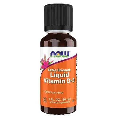 Abbildung von Now Foods, Flüssiges Vitamin D3, 1000 IU, 30ml, D Tropfen aus Lanolin, Laborgeprüft, Sojafrei, Glutenfrei, Ohne Gentechnik