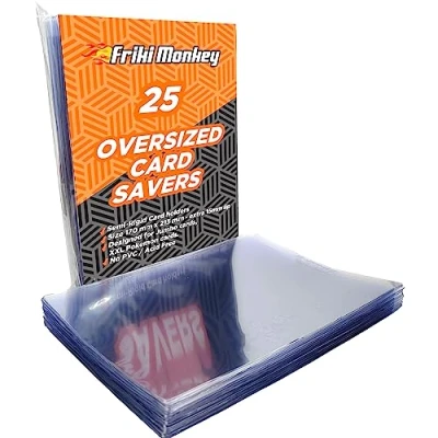 Abbildung von Card Saver Oversized, Pack mit 25 Protektoren, PSA Grading Sleeves, Holder 170 x 215mm, Protector Sleeves kompatibel Pokemon Jumbo XXL Promo Karten, Kartenschutz für Sammelkarten.