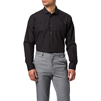 Abbildung von Seidensticker KENT Regular FIT Contrast Businesshemd, Herren, Größe: 38, Black
