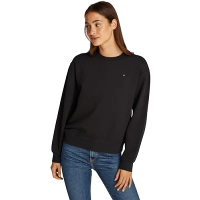 Abbildung von Tommy Hilfiger FLAG ON Chest Sweatshirt, Damen, Größe: XS, Black
