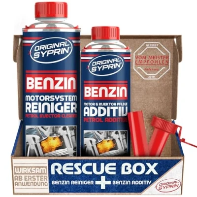 Abbildung von Original Syprin Benzin Reiniger und Additiv Bundle Reinigung Pflege der Injektoren sowie Ventilen für Benzinmotoren Motorsystemreiniger Set