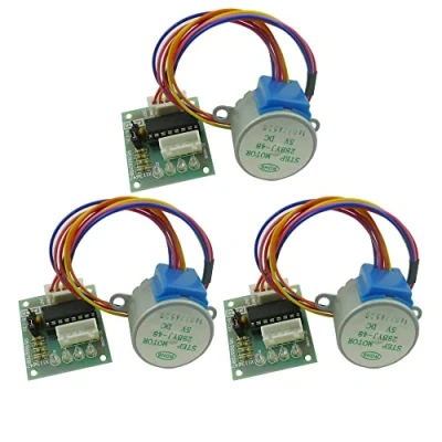 Abbildung von Aihasd 3 Stück DC 5V Stepper Motor Schrittmotor 28BYJ 48 ULN2003 + Treiberplatine für Arduino