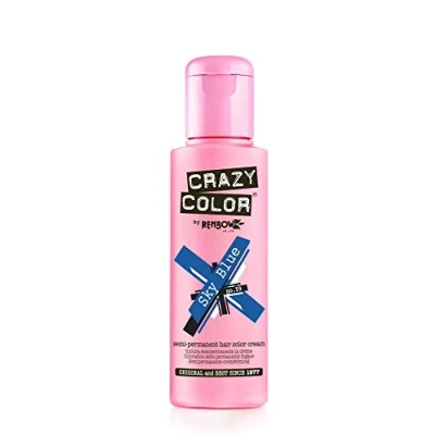 Abbildung von Renbow Crazy Color Semi Permanent Hair Dye sky blue 59 100 ml, 1er pack (1 x 115 g)