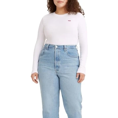Abbildung von Levi&#039;s BABY TEE Langarmshirt, Damen, Größe: XL, White