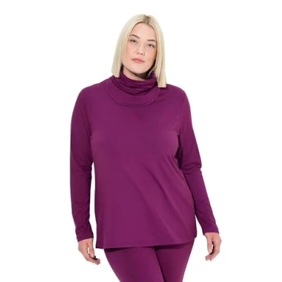 Abbildung von Ulla Popken Damen große Größen Übergrößen Plus Size Ski Funktionsshirt, schnelltrocknend, Loop, Langarm
