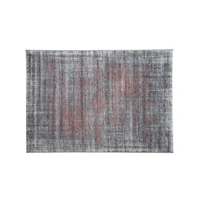 Abbildung von andiamo Webteppich moderner stilvoller Kurzflor Teppich robust und pflegeleicht aus 100% Polypropylen geeignet für Fußbodenheizung Saugroboter 160 x 230 cm Streifen Grau Koralle