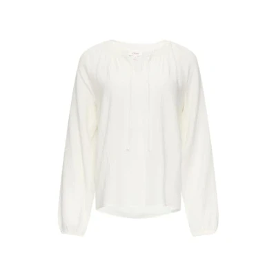Abbildung von s.Oliver Strukturierte Bluse mit Raffdetails Creme 38