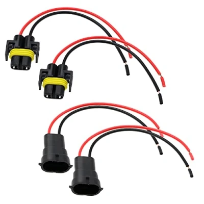 Abbildung von 4 Stück 2 poliger Nebelscheinwerfer Kabelbaum für H8 / H9 H11 880/881 Lampenfassung Glühbirnenfassung Kabelbaumbuchsen Plug and Play 15cm
