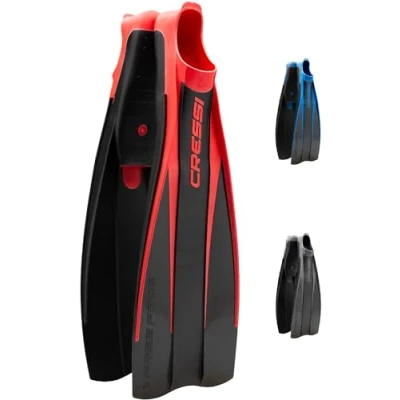 Abbildung von Cressi Free Frog Fins Tauchen und Schnorchelflossen mit Vollfußflossen, Eva Gummi, Unisex Erwachsene