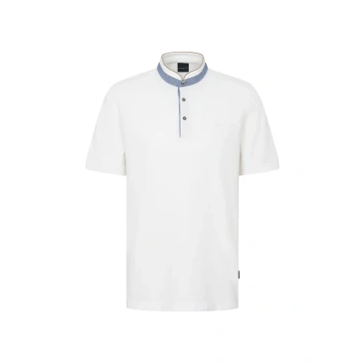 Abbildung von bugatti MIT Stehkragen Tshirt print 10weiß, Herren, Größe: 3XL, 10 weiß
