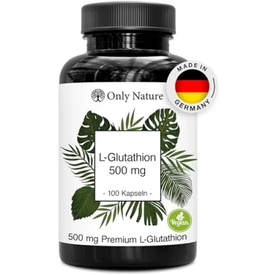 Abbildung von NEU: L Glutathion Hochdosiert 500 mg 100 Kapseln in Deutschland produziert &amp; Laborgeprüft Immunsystem Entgifung reduziertes Glutathione