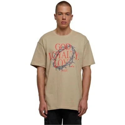 Abbildung von Upscale by Mister Tee GOD Loyalty LOVE Tshirt print, Herren, Größe: XXL, Sand