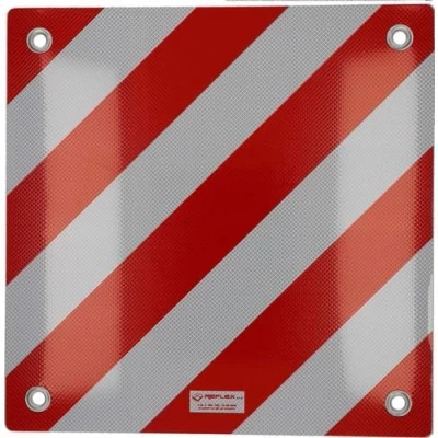 Abbildung von Cartrend 10615 Warntafel Italien Warnschild hinten Aluminium 50 x cm reflektierend rot weiß Heckträger/Fahrradträger für Auto,Camping