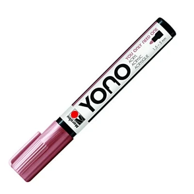 Abbildung von Marabu 12400103734 YONO Marker, Rosé Gold 734, vielseitiger Acrylstift mit japanischer Rundspitze 1,5 3 mm, wasserbasiert, lichtecht und wasserfest, für nahezu alle Untergründe
