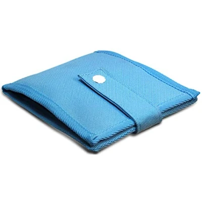 Abbildung von Mobiclinic, MINIKEEN&#039;S, Krankenpflege Organizer, Europäische Marke, Täschchen für medizinisches Zubehör, Verbandsscherenhalter, Magnetbefestigt, Mini Format, 15x10,5 cm, Farbe Blau mit Muster