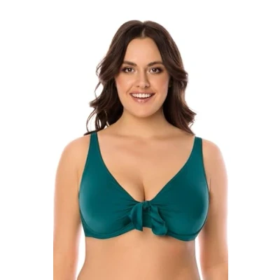 Abbildung von VIVISENCE Bikini Oberteil Damen Bademode BH Starker Halt 3202, Grün,75G