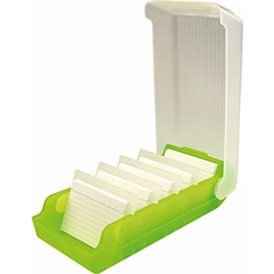 Abbildung von helit H6901059 Karteikarten Box „the beebox“ DIN A8 quer, grün, Lernkartei und Aufbewahrungsbox