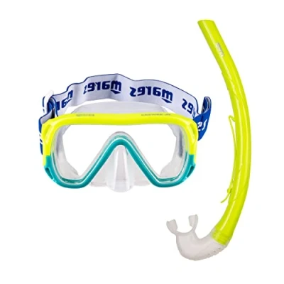 Abbildung von Mares Aquazone Combo Keewee Jr, bestehend aus Maske und Schnorchel Kinder 8 14 Jahre, Gelb/Aqua Transparent, Unisex