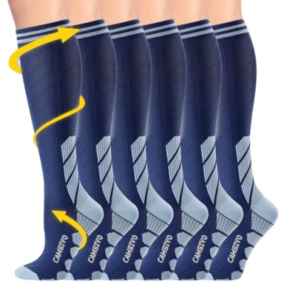 Abbildung von CAMBIVO 3 Paar Kompressionsstrümpfe Herren Damen, Stützstrümpfe, Compression Socks, Kompressionssocken, Thrombosestrümpfe für Erholung, Laufen, Reise, Flug, Shifahren, Alltag